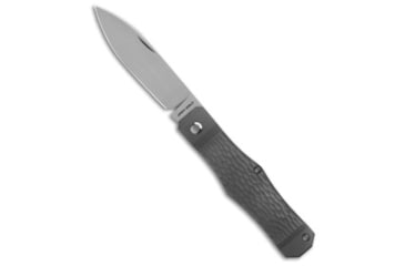 Image of Jack Wolf Knives Jack Wolf Knives Vampire Jack Slip Joint Knife Gray Jigged Titanium 3" Satin, Gray, CPM S90V, adult, BHQ-190991