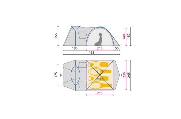 Image of Jack Wolfskin GRAND ILLUSION IV Dome Tent - 4 Person, Sahara, One Size 3007541-5122