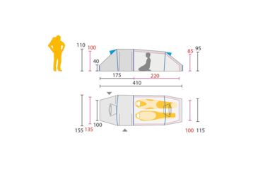 Image of Jack Wolfskin Lighthouse II RT FR Tent - 2 Person, Steel Blue, 3004151-1074