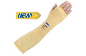 Image of Jackson Safety G60 Level 2 Kevlar Cut Resistant Sleeves, thumble hole, Yellow, 18in. 90070