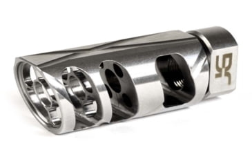 Image of Jacob Grey Firearms Cobra Billet Muzzle Brake, .30 Cal, 5/8x24 Thread, Angled, Stainless, Unfinished, CMBASTN