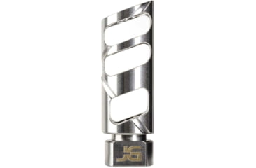 Image of Jacob Grey Firearms Cobra Billet Muzzle Brake, .30 Cal, 5/8x24 Thread, Angled, Stainless, Unfinished, CMBASTN