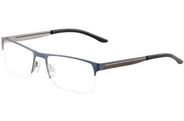 Image of Jaguar 33077 Progressive Prescription Eyeglasses, Blue/Brown/Silver Frame, JG33077995PR