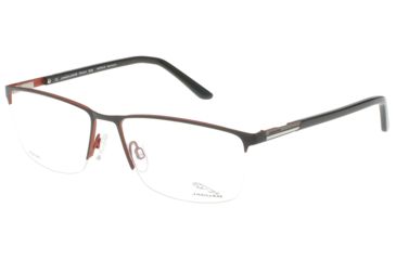 Image of Jaguar 35050 Progressive Prescription Eyeglasses, Black/Deep Burgundy Frame, JG350506100PR