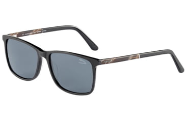 Image of Jaguar 37120 Sunglasses - Mens, Brushed Black/Brown Horn, 57/16/145, JG371208840