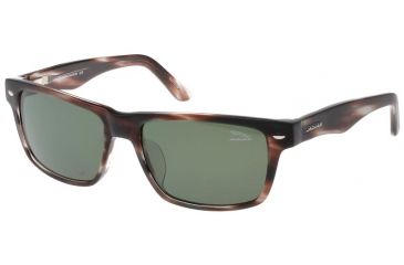 Image of Jaguar 37152 Eyeglass Frames, Male, Mat Brown/Blue Blocker Green Lenses Frame, 56-17-140 37152-6414