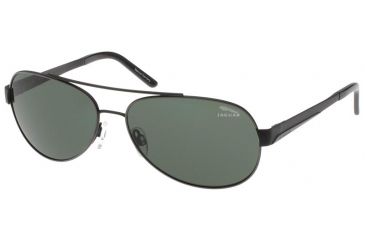 Image of Jaguar 37322 Black Frame,Green Polarized Lenses Mens Sunglasses 37322-610