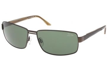 Image of Jaguar 37324 Single Vision Brown-Caramel Frame,Green Polarized Lenses Mens Sunglasses 37324-602RX