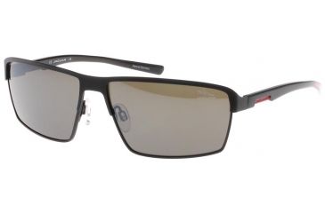 Image of Jaguar 37337 Sunglasses, Male, Mat Black-Red/AR Mirror Grey Lenses, 60-14-130 37337-872
