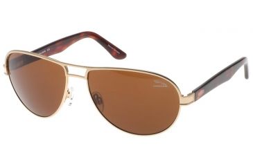 Image of Jaguar 37343 Sunglasses, Male, Gold-Tortoise/Brown Blue Blocker Lenses, 61-15-135 37343-600