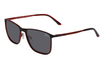 Image of Jaguar 37506 Sunglasses, Black-Red Frame, Polarized Lens, 58-16-145, JG37506586100