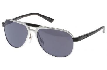 Image of Jaguar 37712 Mens Sunglasses, Brushed Silver-Black/Grey Flash Lenses, 60-15-135 37712-110