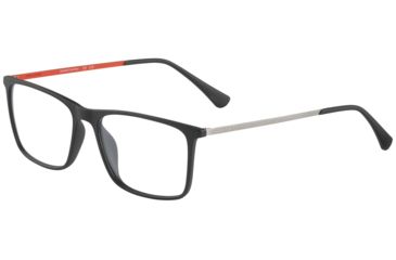 Image of Jaguar 36803 Eyeglasses, Mens, Black-Deep Orange, 54-16-145, JG368036100