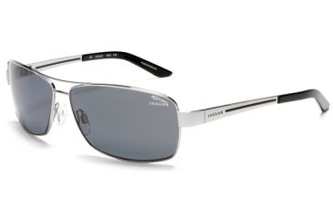 Image of Jaguar Polarized Lenses Sunglasses 39703, Jaguar 39703 Sunglasses Styles Silver-Black Frame / Grey Lenses