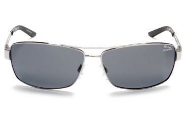 Image of Jaguar Polarized Lenses Sunglasses 39703, Jaguar 39703 Sunglasses Styles Silver-Black Frame / Grey Lenses