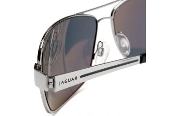 Image of Jaguar Polarized Lenses Sunglasses 39703, Jaguar 39703 Sunglasses Styles Silver-Black Frame / Grey Lenses