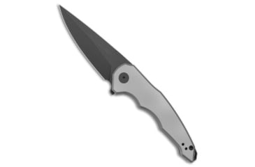 Image of Jake Hoback Knives Jake Hoback Knives OneSam Frame Lock Knife Stonewash Titanium3.25" Black SW, Gray, CPM 20CV, adult, BHQ-178974