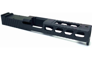 Image of JCS Weapon Designs G17 Bonesaw Slide, RMR Cut, Glock 17, Graphite Black, G17-BSS-RMR-BLK