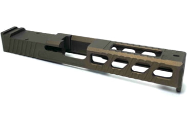 Image of JCS Weapon Designs G17 Bonesaw Slide, RMR Cut, Glock 17, Midnight Bronze, G17-BSS-RMR-MBZ