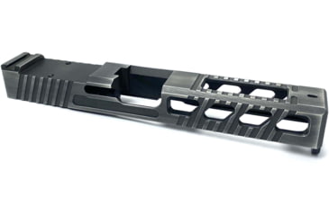 Image of JCS Weapon Designs G17 Bonesaw Slide, RMR Cut, Glock 17, Nickel Boron Distressed, G17-BSS-RMR-NBD