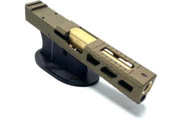 Image of JCS Weapon Designs G19 Bonesaw Slide, RMR Cut, Glock 19, Burnt Bronze, G19-BSS-RMR-BBZ
