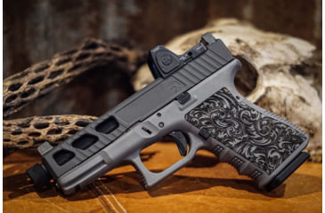 Image of JCS Weapon Designs G19 Bonesaw Slide, RMR Cut, Glock 19, Graphite Black, G19-BSS-RMR-BLK