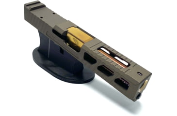 Image of JCS Weapon Designs G19 Bonesaw Slide, RMR Cut, Glock 19, Midnight Bronze, G19-BSS-RMR-MBZ