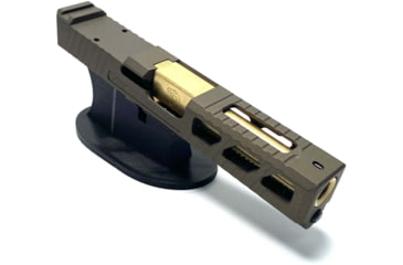 Image of JCS Weapon Designs G19 Bonesaw Slide, RMR Cut, Glock 19, Midnight Bronze, G19-BSS-RMR-MBZ