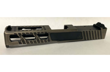 Image of EDEMO JCS Weapon Designs G19 Bonesaw Slide, RMR Cut, Glock 19, Nickel Boron Distressed, G19-BSS-RMR-NBD, EDEMO1