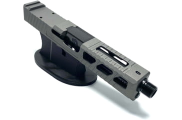 Image of JCS Weapon Designs G19 Bonesaw Slide, RMR Cut, Glock 19, Tungsten, G19-BSS-RMR-TUN