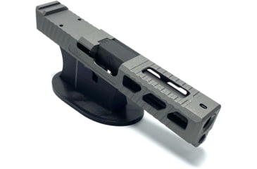 Image of JCS Weapon Designs G19 Bonesaw Slide, RMR Cut, Glock 19, Tungsten, G19-BSS-RMR-TUN