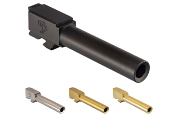 Image of JCS Weapon Designs G19 V1 Match Grade Barrel, Flushed/Crowned, Black Nitride, Nickel Boron Diamond Polish, TiN, TiN High Polish