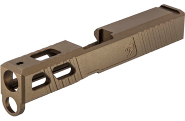 Image of JCS Weapon Designs G43 Bonesaw Slide, No Cut, Glock 43/43X/Polymer 80, Burnt Bronze, G43-BSS-NO-BBZ