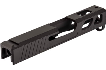 Image of JCS Weapon Designs G43 Bonesaw Slide, No Cut, Glock 43/43X/Polymer 80, Graphite Black, G43-BSS-NO-BLK
