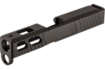 Image of JCS Weapon Designs G43 Bonesaw Slide, No Cut, Glock 43/43X/Polymer 80, Graphite Black, G43-BSS-NO-BLK