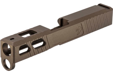 Image of JCS Weapon Designs G43 Bonesaw Slide, No Cut, Glock 43/43X/Polymer 80, Midnight Bronze, G43-BSS-NO-MBZ