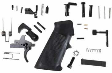 Image of JE Machine Tech AR-15 Lower Parts Kit w/ Regular Safety Selector, Black, TS-LPKAR15-RSS