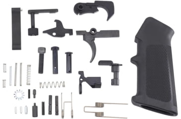 Image of JE Machine Tech AR-15 Lower Parts Kit w/ Regular Safety Selector, Black, TS-LPKAR15-RSS