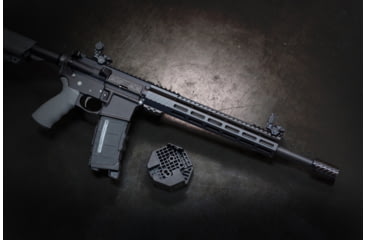 Image of JE Machine Tech AR-15 Ultralightweight Minimalist Partial Top Rail, 10 in, No Anti Rotation Tabs, Black, PS-223MLK10KBLK-H-NAR
