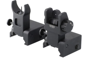Image of JE Machine Tech Front and Rear Folding Back Up Battle Sights-Aluminum, Black, TS-PS25B