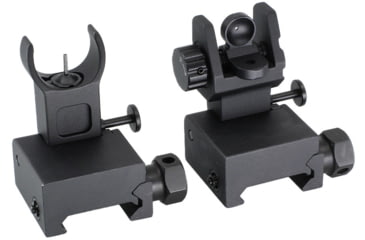 Image of JE Machine Tech Front and Rear Folding Back Up Battle Sights-Aluminum, Black, TS-PS25B