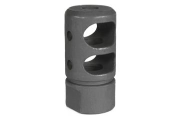 Image of JE Machine Tech Muzzle Brake, AR-15/ M4, 5.56x45mm NATO/ .223, 1/2x28 Thread, 4140, Manganese Phosphate, Black, PS-MZ6