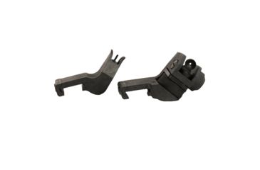 Image of JE Machine Tech Offset Iron Sight Set, AR-15, Fixed, 45 degrees, 1 Pair, Black, TS-PS8B