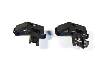 Image of JE Machine Tech Offset Iron Sight Set, AR-15, Flip-Up, 45 degrees, 1 Pair, Black, TS-PS9B