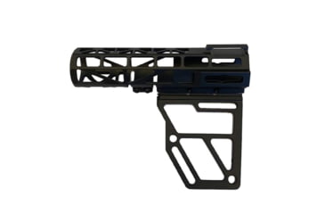 Image of JE Machine Tech Skeletonized Pistol Brace Stabilizer, Aluminum, Black Anodized, TS-ST28B