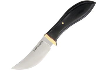 Image of Jesse Hemphill High Falls Black Canvas Fixed Blade Knife, 3.75in, A2 Tool Steel, Standard Edge, Satin, Black, Canvas Micarta Handle JH003B