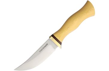 Image of Jesse Hemphill High Falls II Antique Ivory Fixed Blade Knife, 4.25in, A2 Tool Steel, Clip Point, Satin, Antique Ivory, Micarta Handle JH004AI