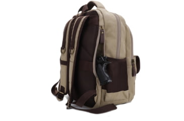 Image of Jessie &amp; James Alpine Canvas Concealed Carry Backpack, Khaki, SMC52103R1 KH