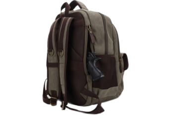 Image of Jessie &amp; James Alpine Canvas Concealed Carry Backpack, Olive, SMC52103R1 OL