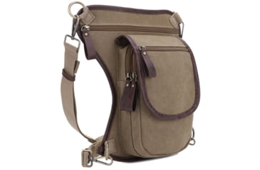 Image of Jessie &amp; James Cougar Canvas Concealed Carry Waist and Leg Bag, Khaki, SMC52104R1 KH
